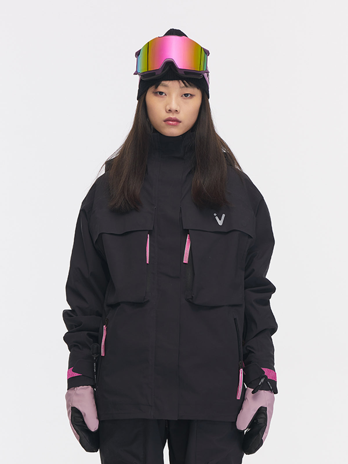 Vector Women's Ski Snowboard Jacket Long Full-Zip Snow Jacket Insulated Winter Outfit Waterproof Breathable