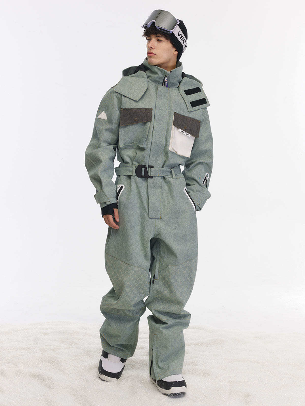 Vector Men's Ski Snowboard Jumpsuit 2L Denimshell Snow Pants