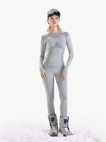 Women's Pastel Seamless Base Layer Set