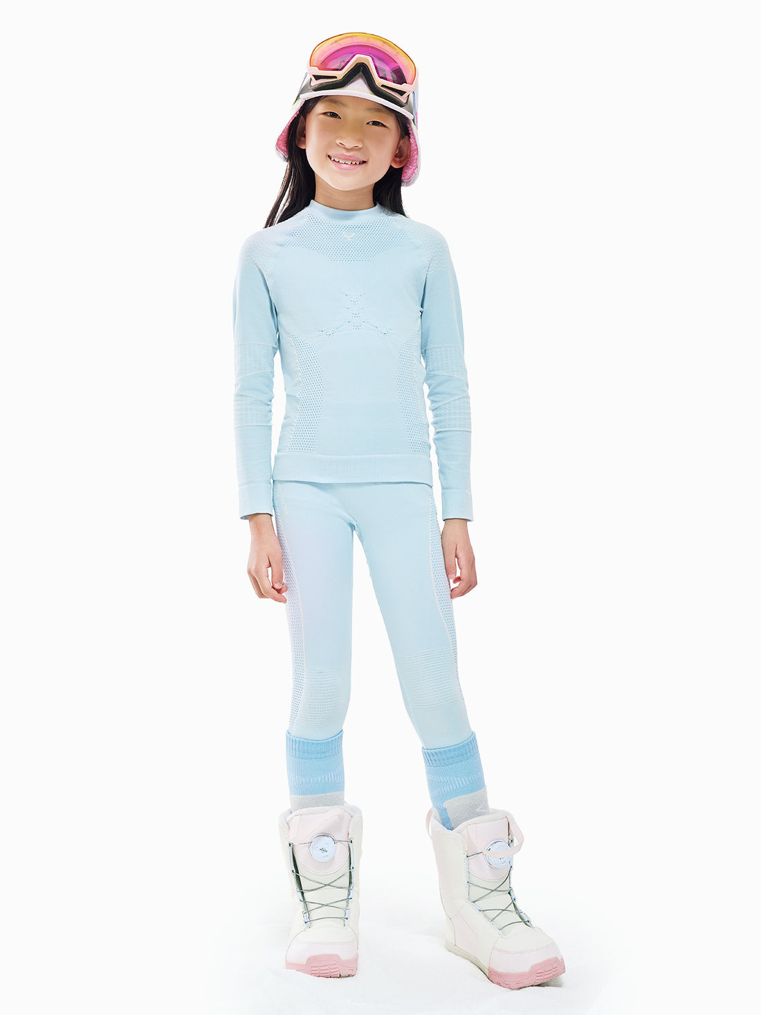 Kids' Pastel Seamless Base Layer Set