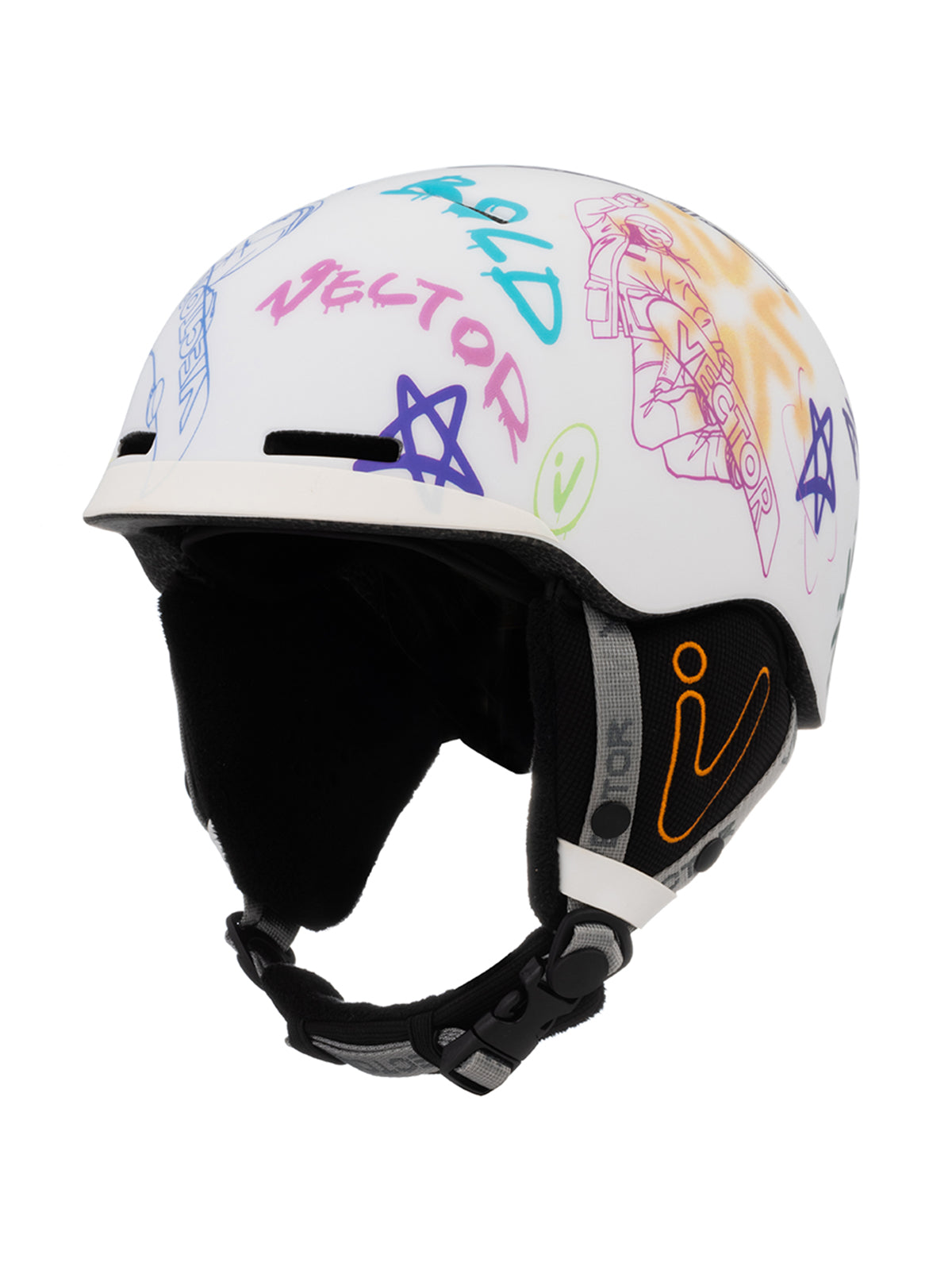 brim snowboard helmet Kids' Doodle Small Brim Ski & Snowboard Helmet