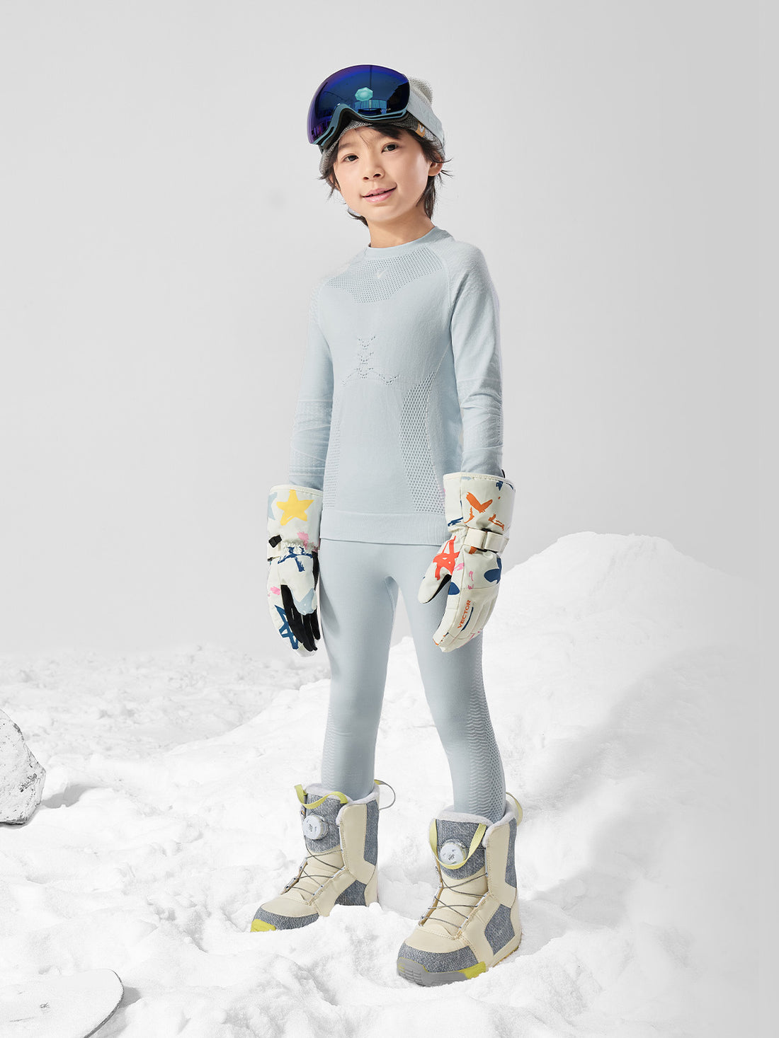 Kids' Pastel Seamless Base Layer Set