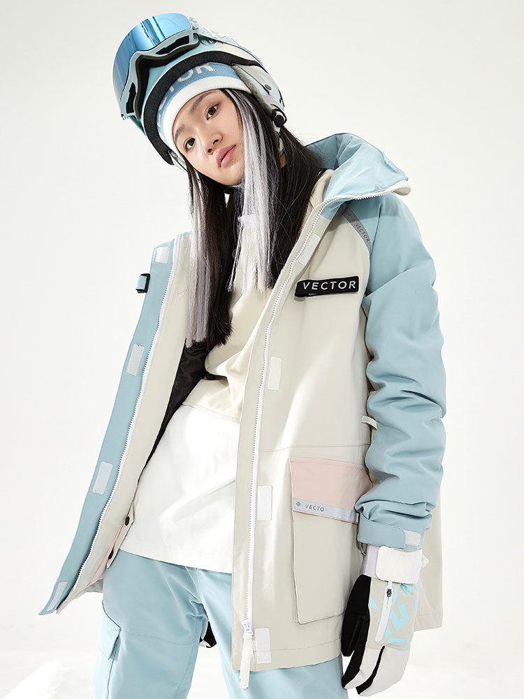 Vector Women's Ski & Snowboard Jacket Anorak SnowSuit Waterproof Winter Clothes Cold Weather Blue / S Vector Women's Ski & Snowboard Jacket Anorak SnowSuit Waterproof Winter Clothes Cold Weather Blue / S