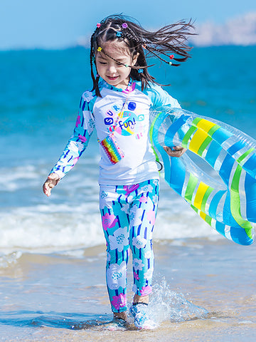 Kids Long Sleeve Rash Guard Set