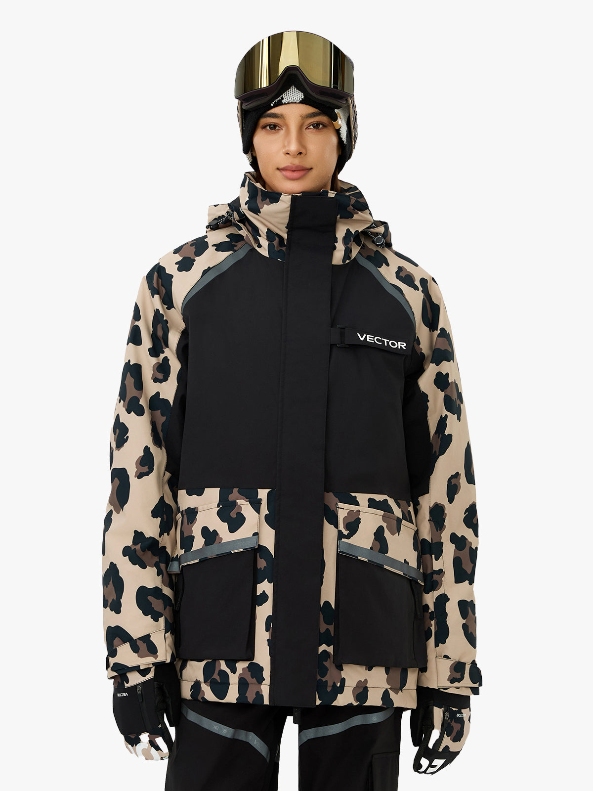 Vector Men's Ski & Snowboard Jacket Long Full-Zip Snow Jacket