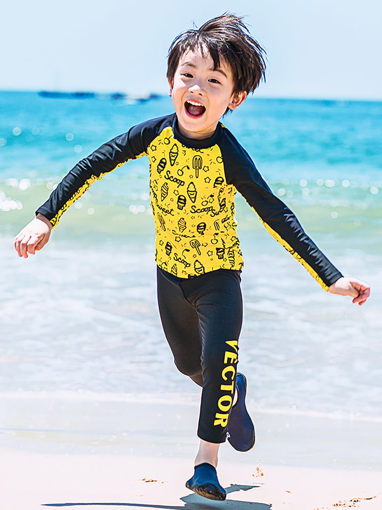 Boys Long Sleeve Rash Guard Set