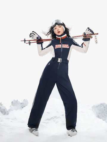 Retro Preppy Ski Suit