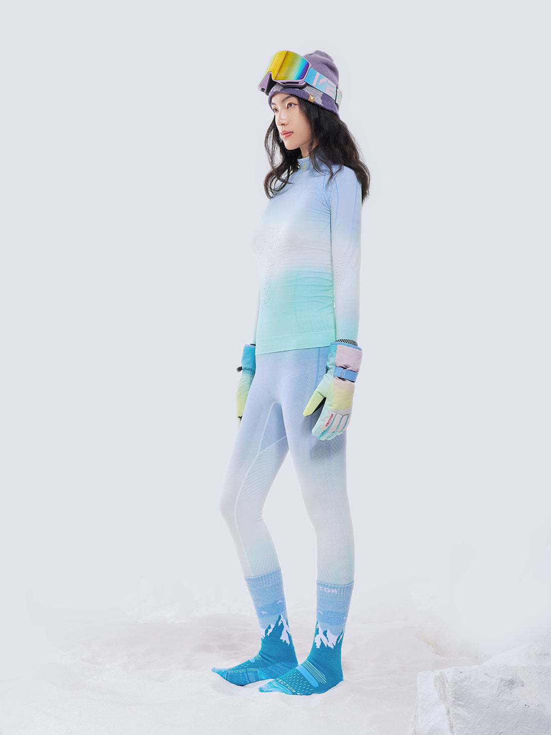 Women's Pastel Seamless Base Layer Set