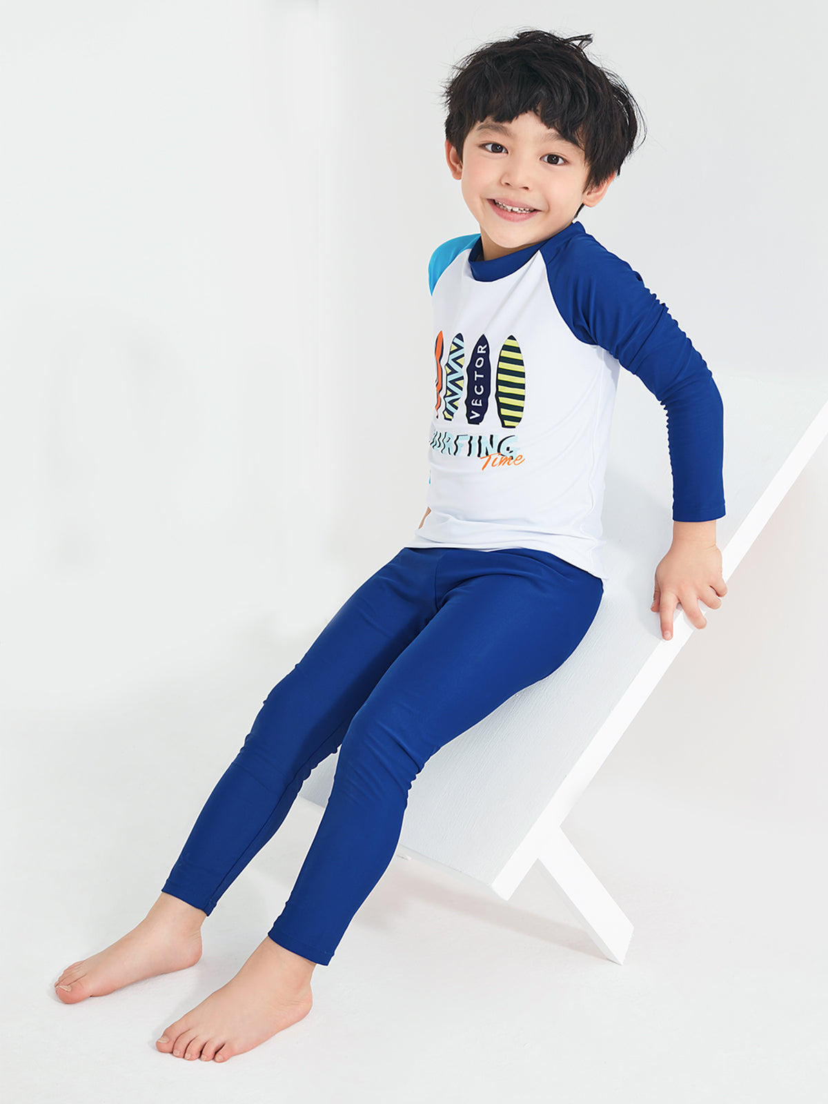 Kids Long Sleeve Rash Guard Set