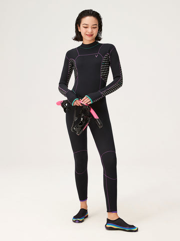 Womens Long Sleeve Back-Zip Full Wetsuit 3mm