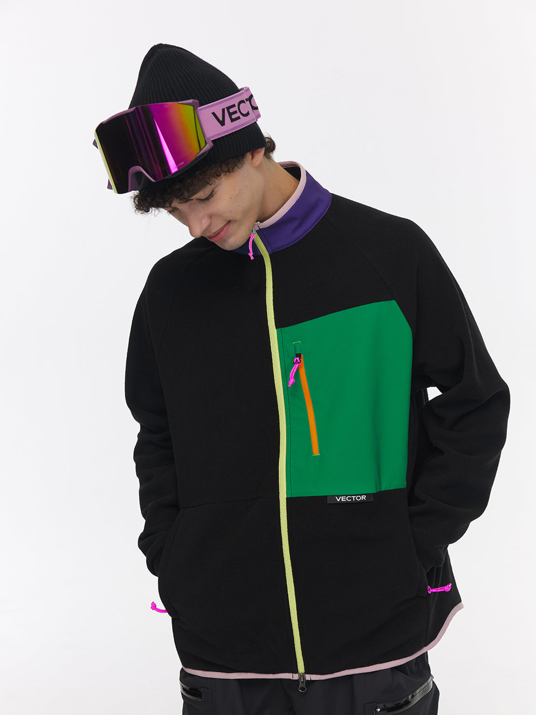 Men's Color Block Mid-Layer Fleece