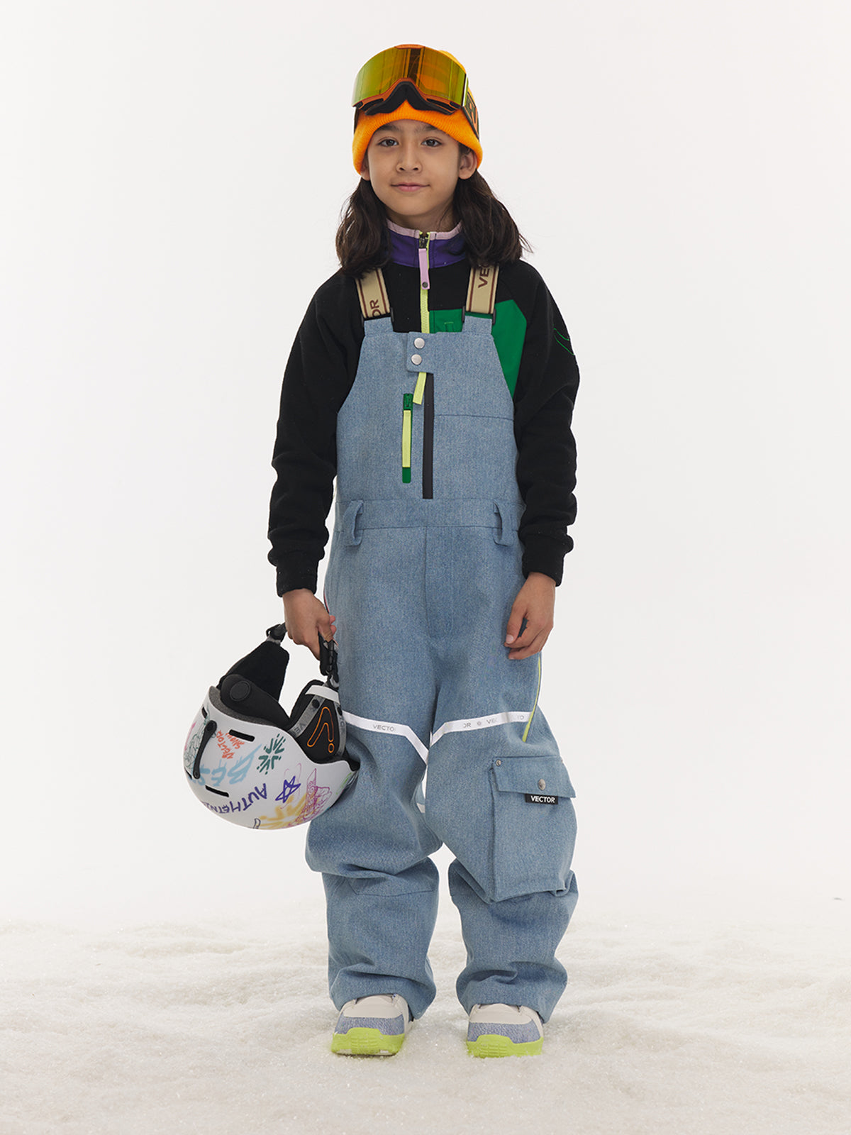 Kids' Patchwork Bib Pants