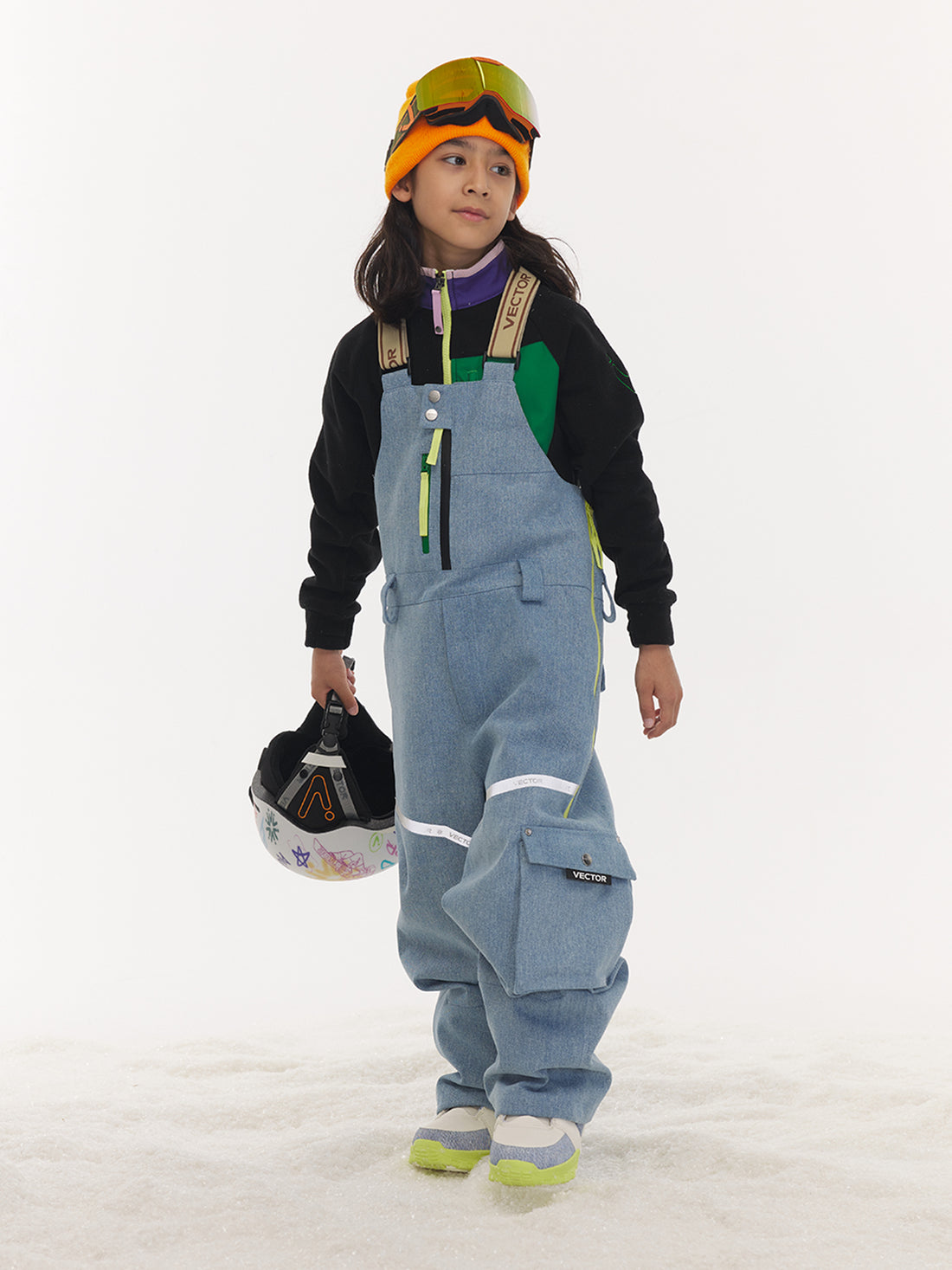 Kids' Patchwork Bib Pants