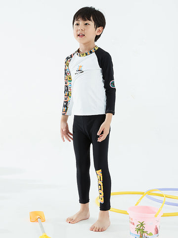 Boys Long Sleeve Rash Guard Set