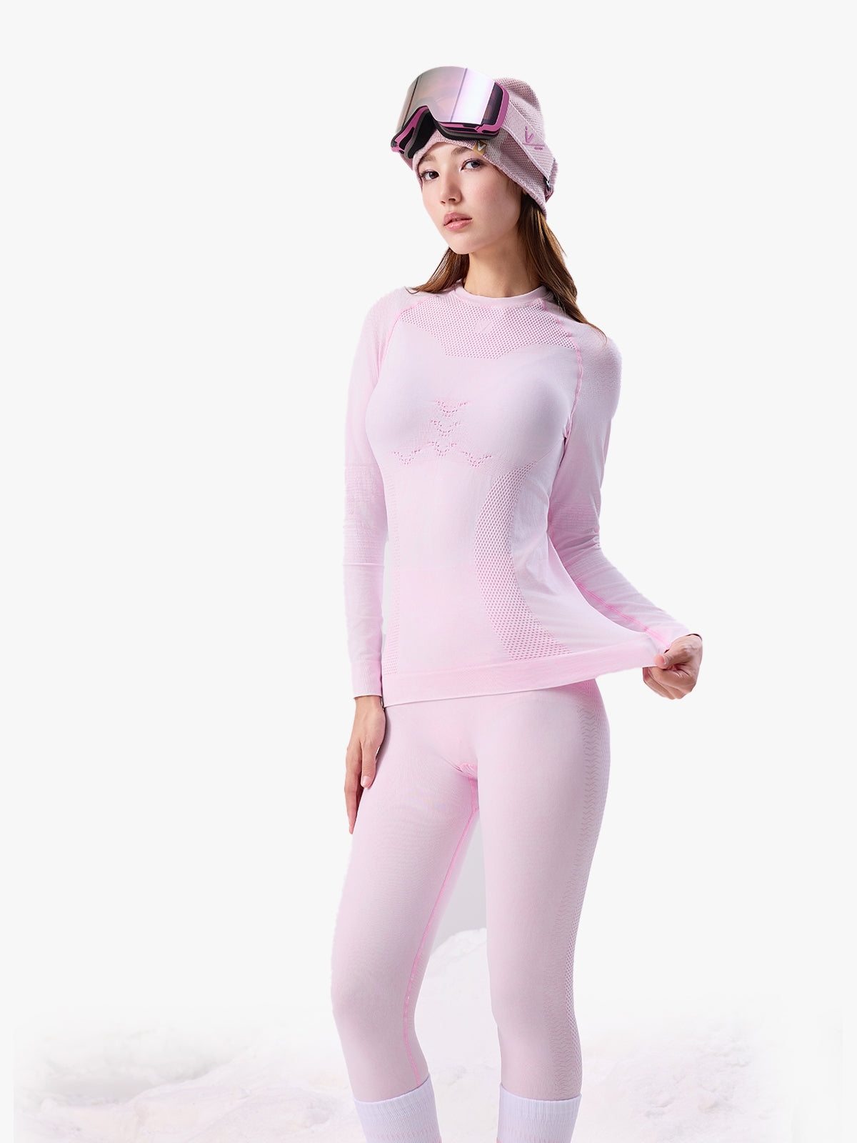 Women's Pastel Seamless Base Layer Set