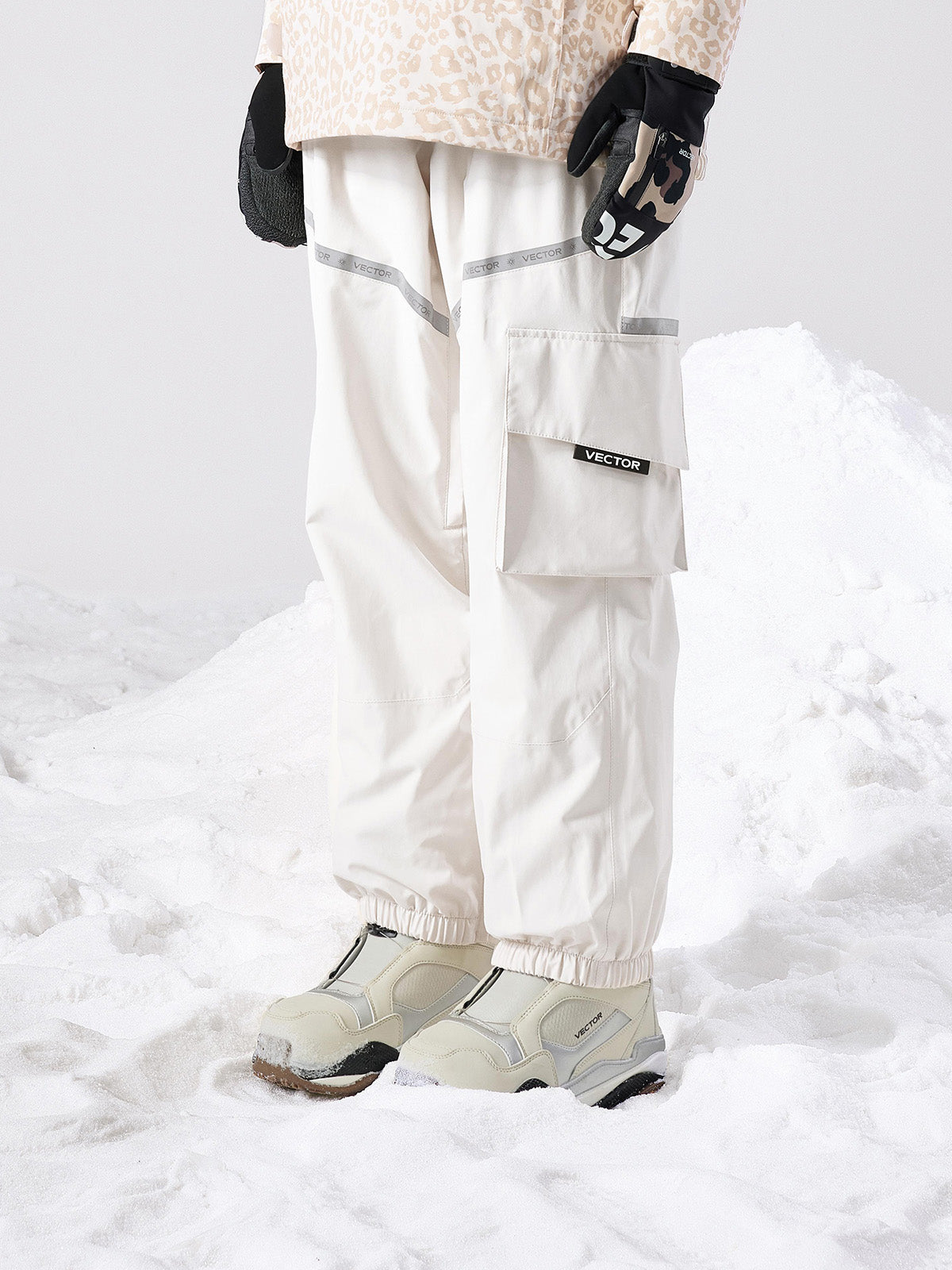 Vector Women's Snow Pants Reflective Anorak Bin Pants Waterproof Winter Suit Cold Weather