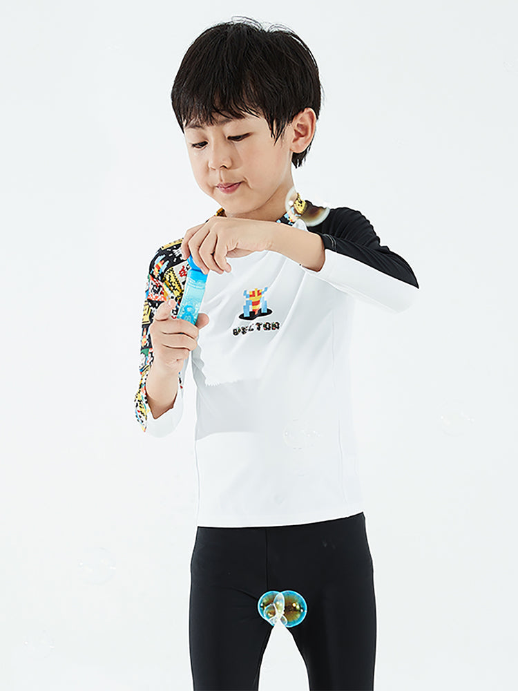 Boys Long Sleeve Rash Guard Set