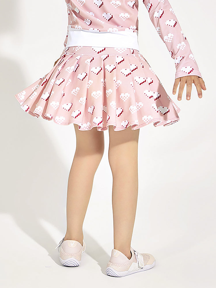 Girls Pleated Swim Skirt