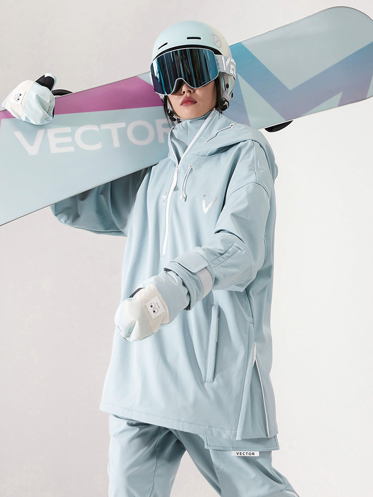 VECTOR-Women's Pillar Pullover Softshell Snow JacketVECTOR-Women's Pillar Pullover Softshell Snow Jacket-blue