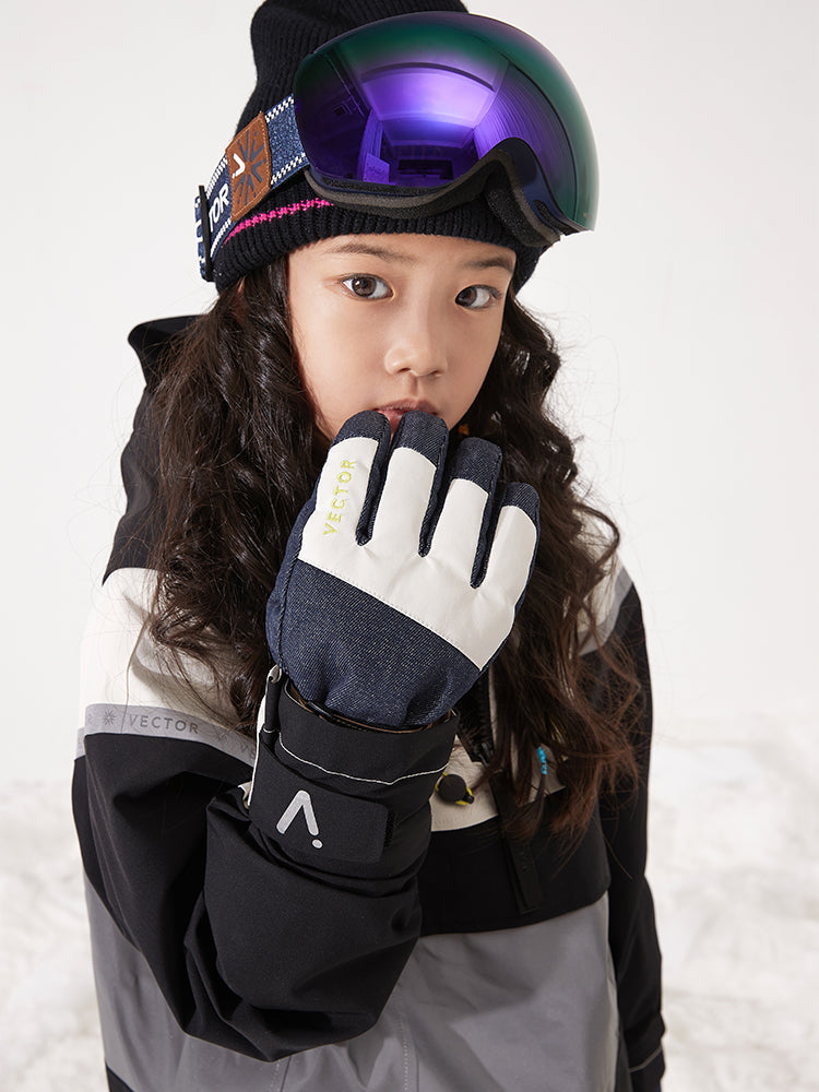 VECTOR-Kids' Puzzle Ski Mittens