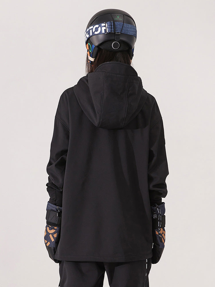 VECTOR-Women's Pillar Pullover Softshell Snow JacketVECTOR-Women's Pillar Pullover Softshell Snow Jacket-black
