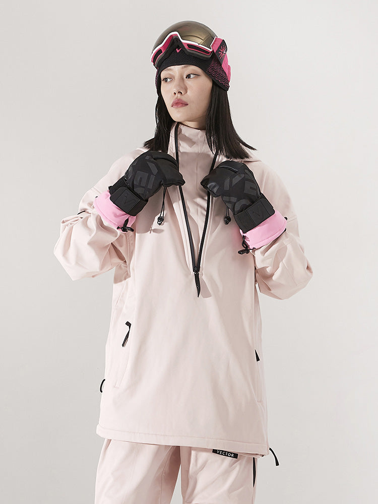 VECTOR-Women's Pillar Pullover Softshell Snow JacketVECTOR-Women's Pillar Pullover Softshell Snow Jacket-pink