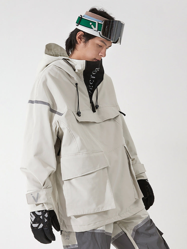Vector Men s Ski Snowboard Jacket Anorak Snow Suit Waterproof Winter Clothes Cold Weather White