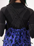 VECTOR-Women's Halo Removable Backline Bib Pants Leopard-violet