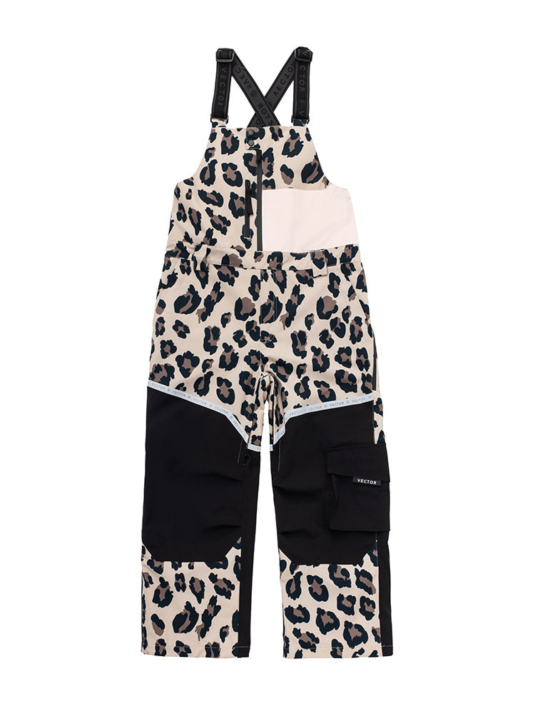 VECTOR-Women's Halo Removable Backline Bib Pants Leopard-black